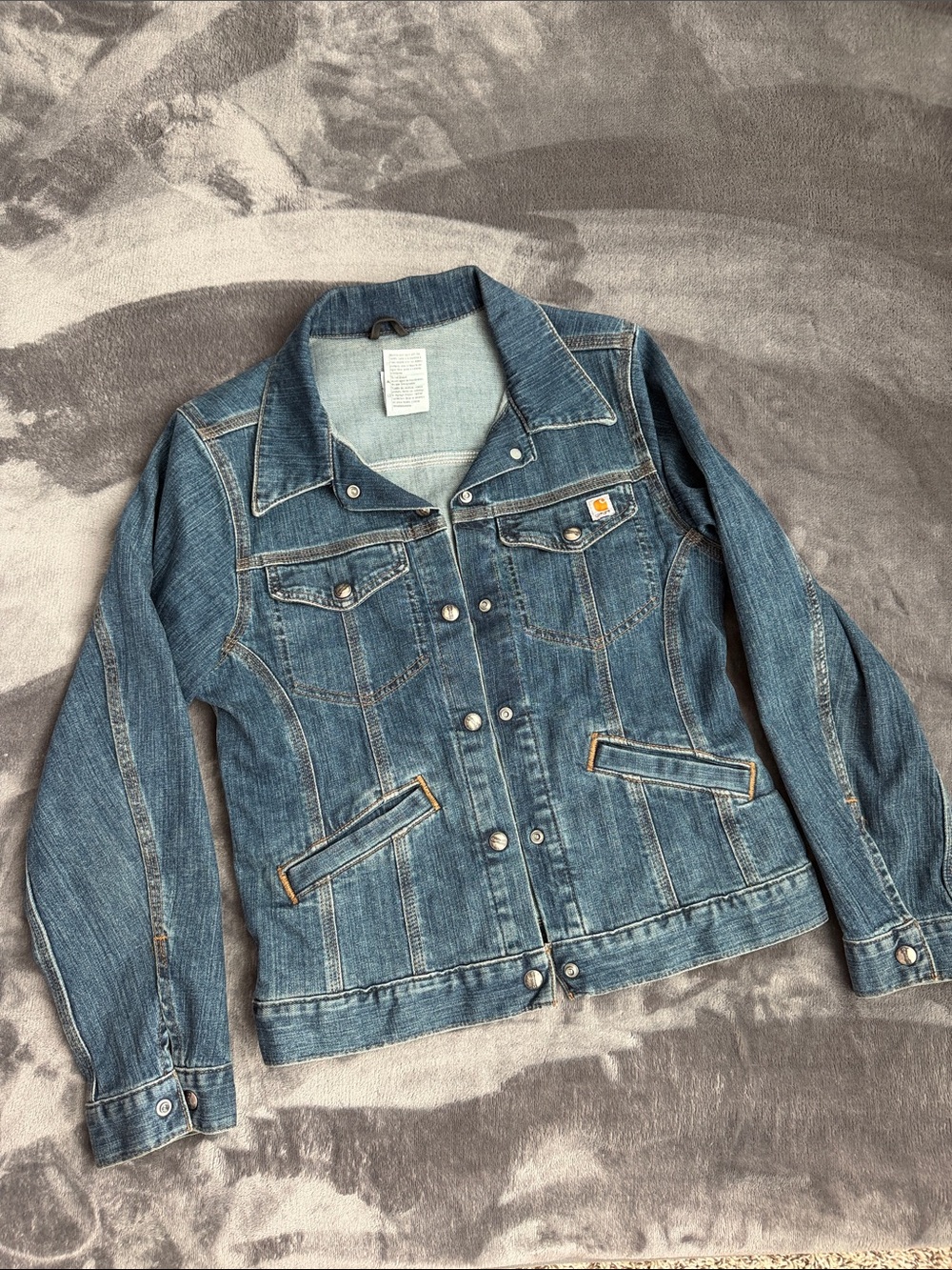 Carhartt Medium Blue Denim Trucker Jacket